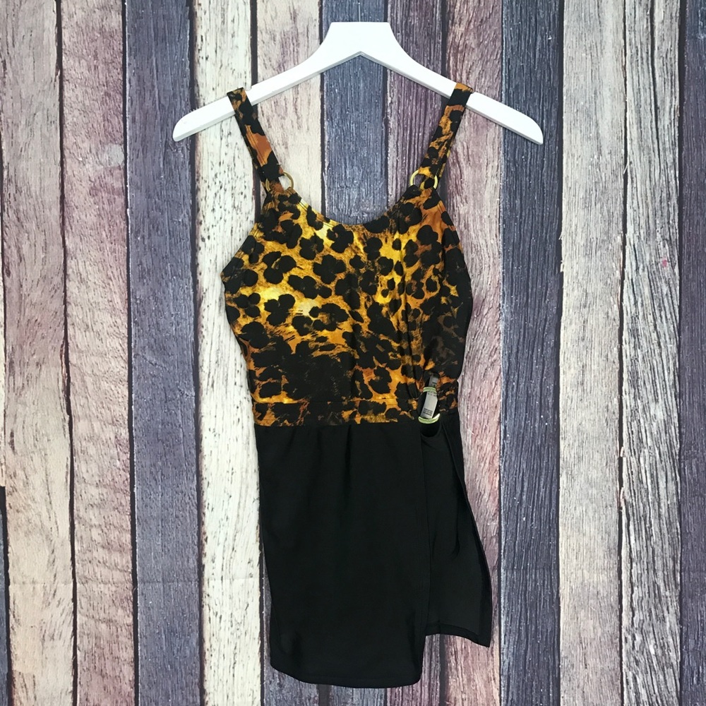 New With Tag Jaclyn Smith Cheetah Swim Suit 8/M